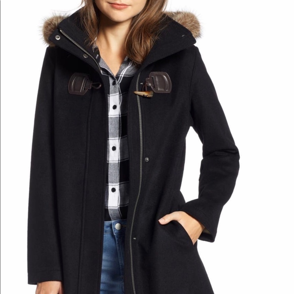 Pendleton St. Marie Black Wool Down Coat